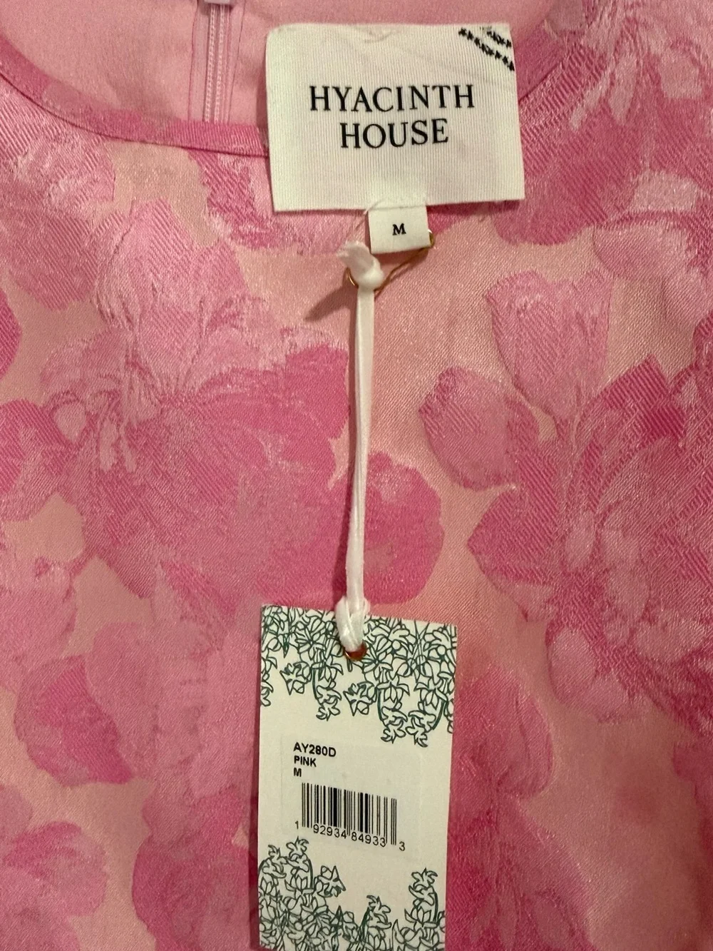Hyacinth House Pink Floral Jacquard Formal Dress - Picture 2 of 5